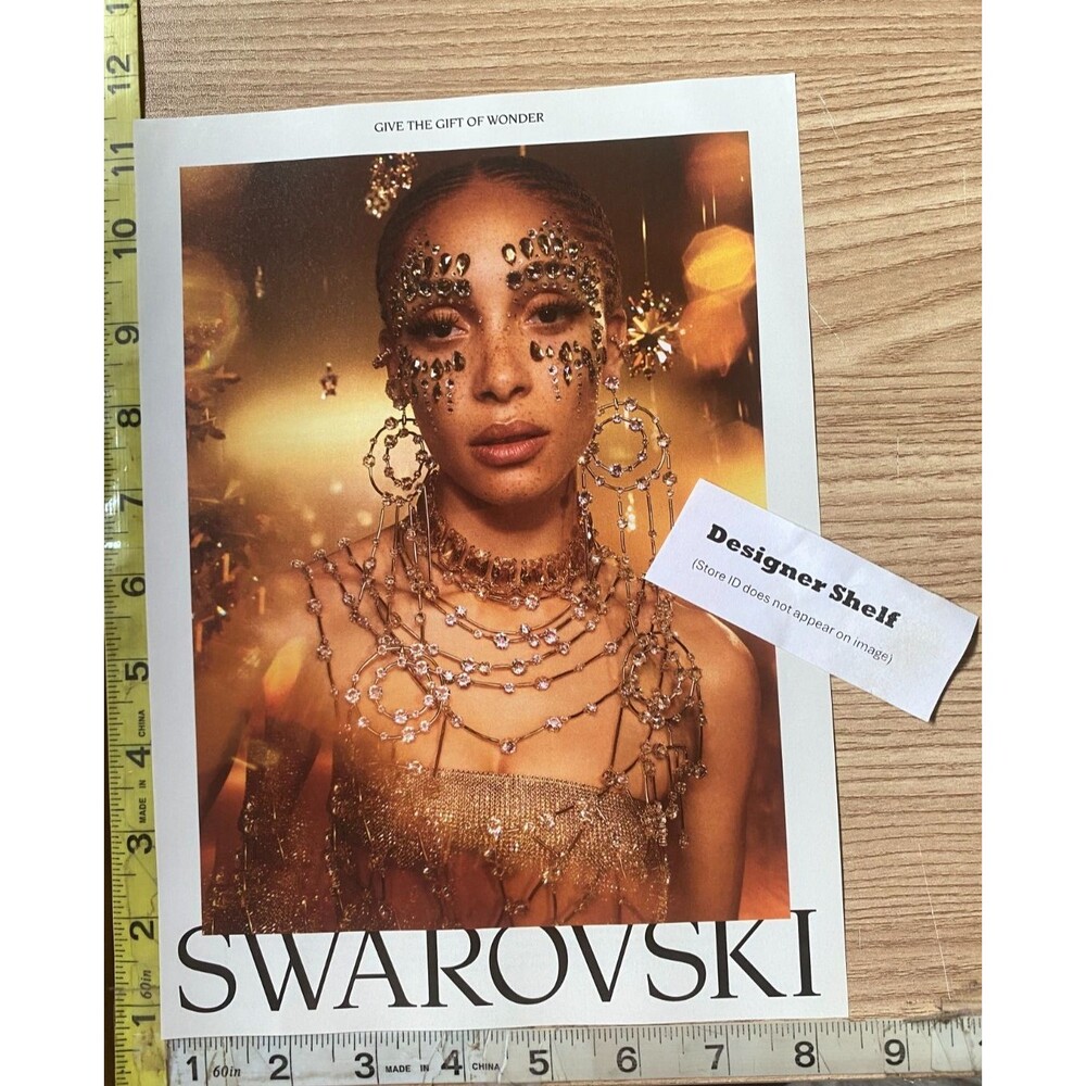 Abby Champion For Swarovsky Crystal Jewelry 2023 Campaign Print Advertisement